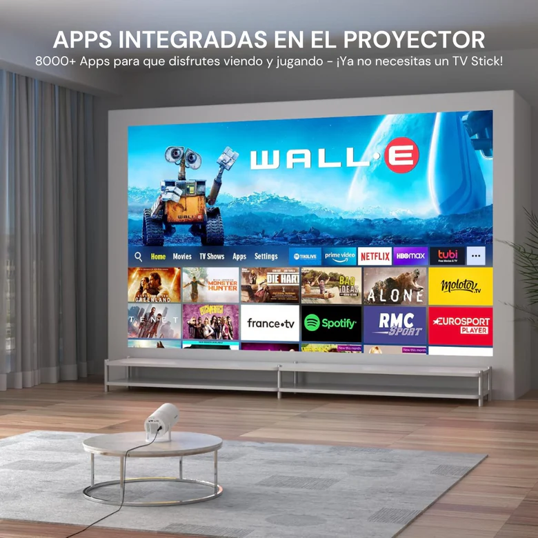 Proyector Full HD | Pelis, series y +10000 juegos en pantalla gigante