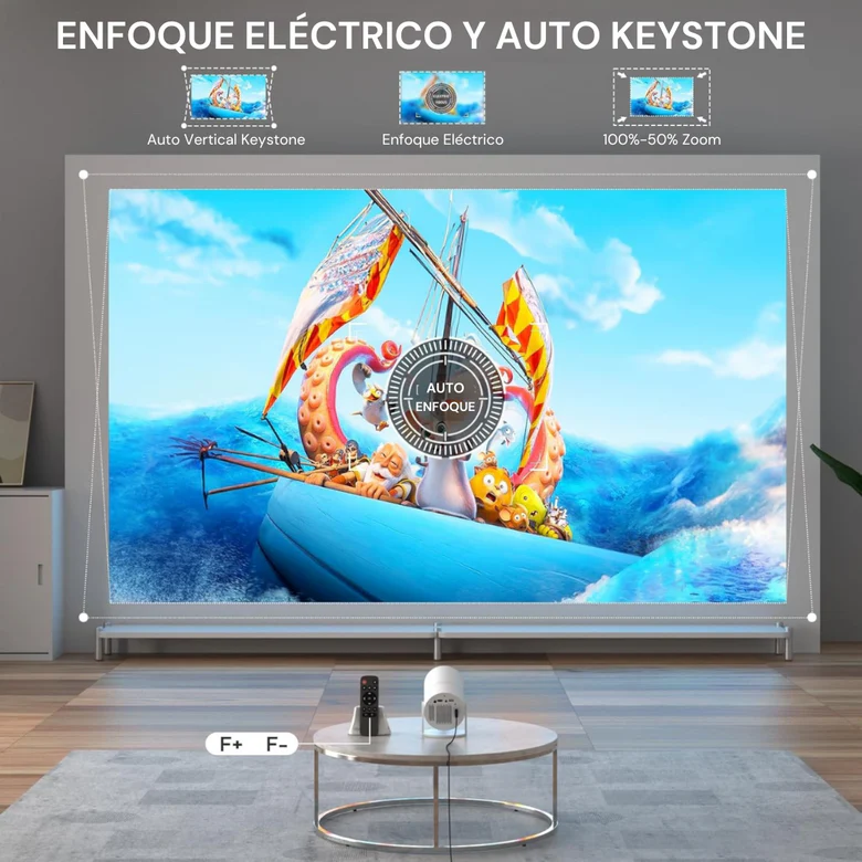 Proyector Full HD | Pelis, series y +10000 juegos en pantalla gigante