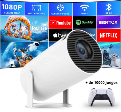 Proyector Full HD | Pelis, series y +10000 juegos en pantalla gigante